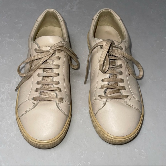 Saint Laurent Andy Low Top Brooklyn Sneakers in Dark Coquille - Picture 4 of 8